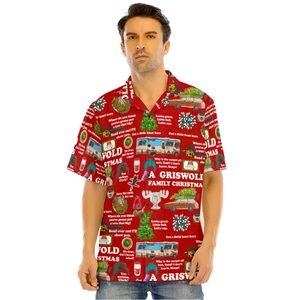 Griswold Family Christmas Button Up Hawaiian Shirt Women’s Size XL Men’s Size L